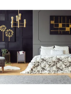 Wäschekorb in Natur/ Grau - (B)39 x (H)60 x (T)30 cm