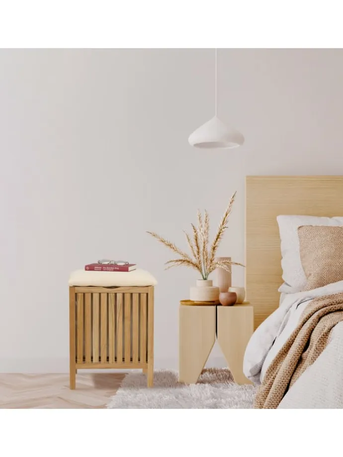 Wäschekorb in Natur/ Weiß - 30 l