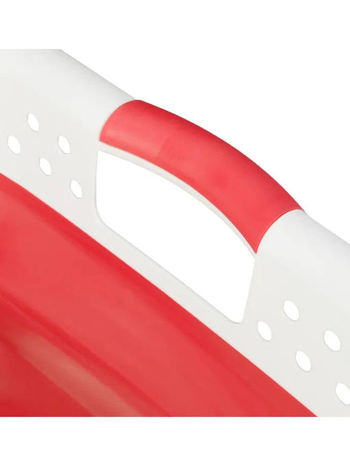 Wäschekorb in Rot - (B)61 x (H)27 x (T)45,5 cm
