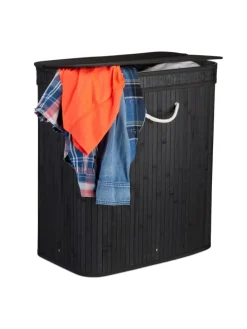 Wäschekorb in Schwarz - (B)55 x (H)63 x (T)35 cm