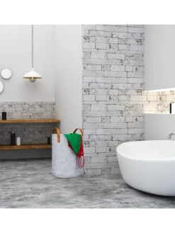 Wäschekorb in Schwarz - (H)45 x Ø30 cm