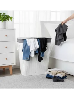 Wäschekorb in Weiß - (B)52 x (H)63 x (T)32 cm