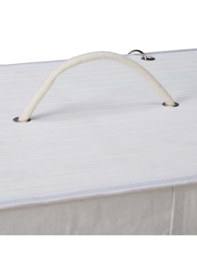 Wäschekorb in Weiß - (B)40 x (H)60 x (T)30 cm