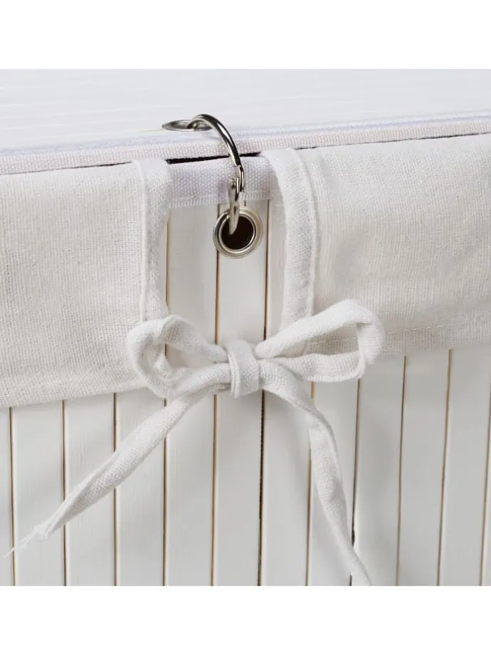 Wäschekorb in Weiß - (B)40 x (H)60 x (T)30 cm