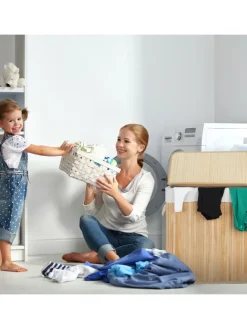 Wäschekorb in Weiß - (B)62,5 x (H)62 x (T)42,5 cm