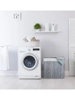 Wäschekorb in Weiß - (B)62,5 x (H)62 x (T)42,5 cm