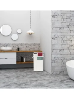 Wäschekorb in Weiß - (B)36 x (H)63 x (T)36 cm