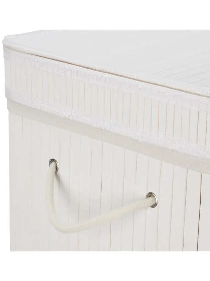 Wäschekorb in Weiß - (B)36 x (H)63 x (T)36 cm