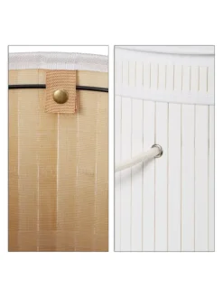 Wäschekorb in Weiß - (H)63 x Ø40 cm