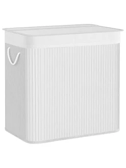 Wäschekorb in Weiß/ Beige - (B)60 x (H)61 x (T)40 cm