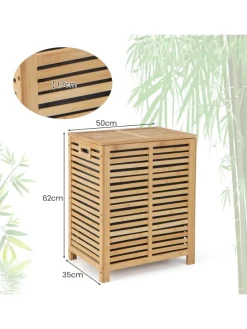 Wäschekorb 80L in Hellbraun