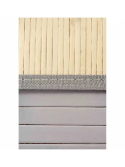 Wäschekorb mit Deckel BAMBOO in Hellgrau