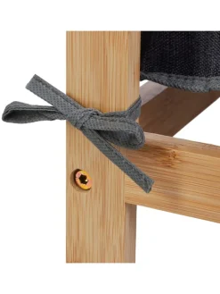 Wäschekorb Regal in Natur/ Grau - (B)68 x (H)65 x (T)33 cm