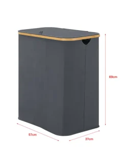 Wäschekorb Rusko in Grau (H)69cm (B)57cm (T)37cm (V)140l