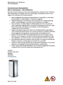 Wäschekorb STEELWASH55 in Silber