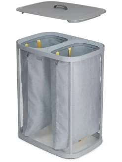 Wäschekorb "Tota" in Grau - 2x 45 l