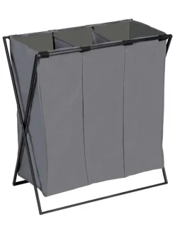 Wäschekorb "Trio" in Grau - (B)69 x (H)76 x (T)37 cm