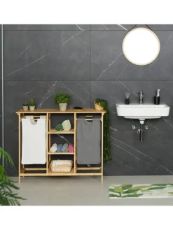 Wäschekorbregal in Mehrfarbig - (B)100 x (H)80 x (T)32 cm