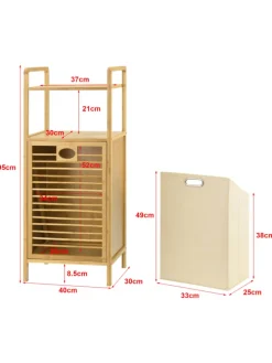 Wäscheregal Rendalen Bambus in Beige (L)40cm (B)30cm (H)95cm