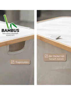 Wäschesammler 60 Liter beig