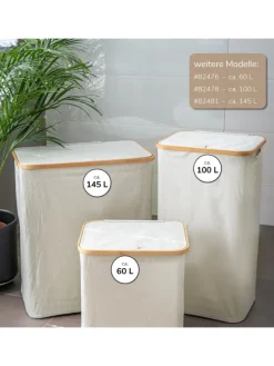 Wäschesammler 60 Liter beig