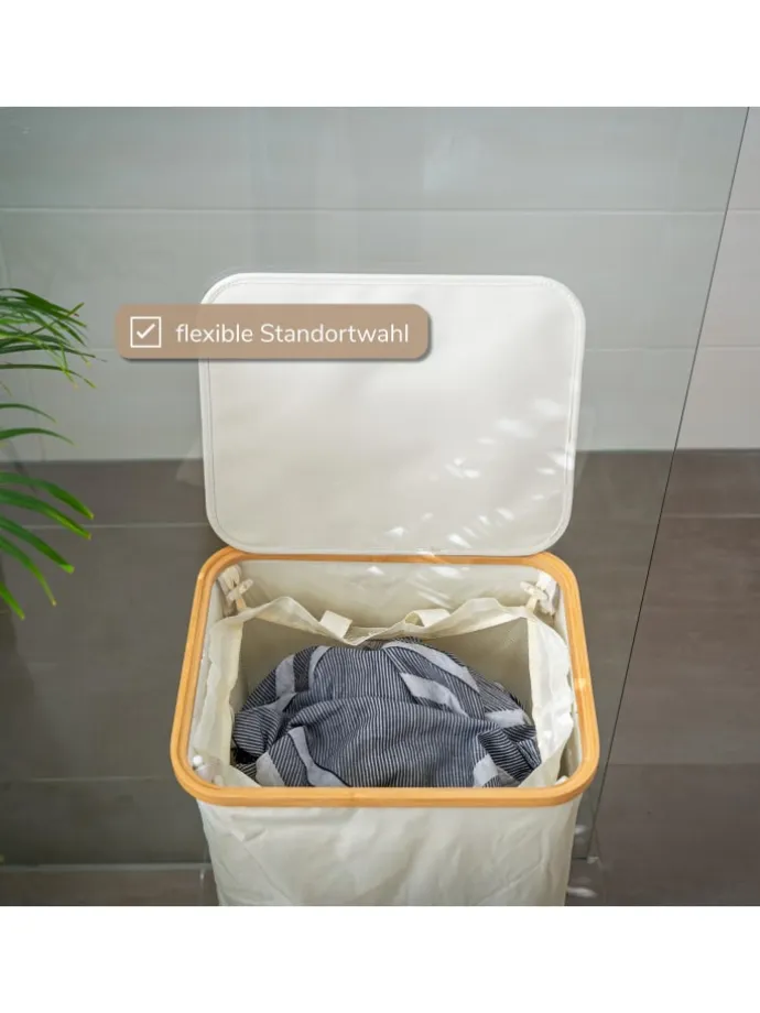 Wäschesammler 100 Liter beige