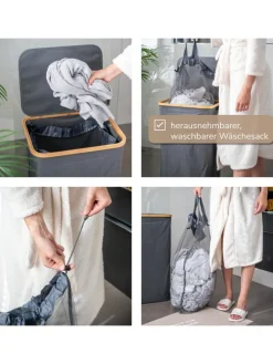 Wäschesammler 100 Liter grau