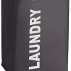 Wäschesammler "Quadro Grau" in Grau - 79 l