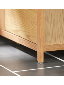 Wäscheschrank in Natur - (B)80 x (H)90 x (T)35cm