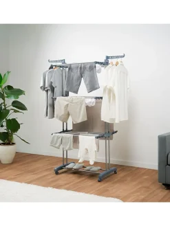 Wäscheständer in Silber/ Grau