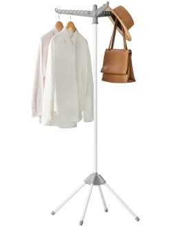 Wäscheständer in Weiß/ Grau - (H)150 cm