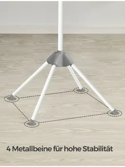 Wäscheständer in Weiß/ Grau - (H)150 cm