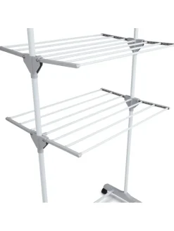 Wäscheständer in Weiß/ Grau - (B)126 x (H)160 x (T)57 cm