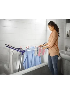 Wäscheständer "Pegasus 120 Solid Compact" in Dunkelblau/ Weiß - (B)149 cm