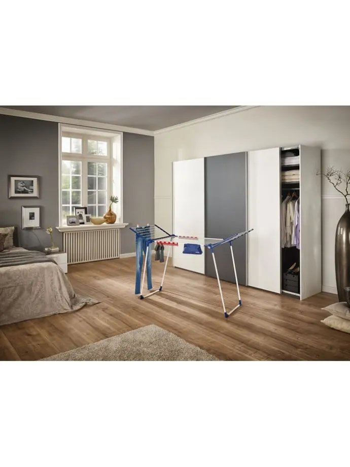 Wäscheständer "Pegasus 180 Solid Plus" in Dunkelblau/ Weiß - (B)157 cm