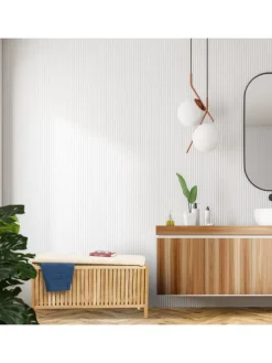 Wäschetruhe in Natur/ Weiß - 100 l