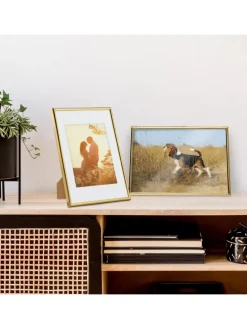 2x Bilderrahmen A4 in Gold