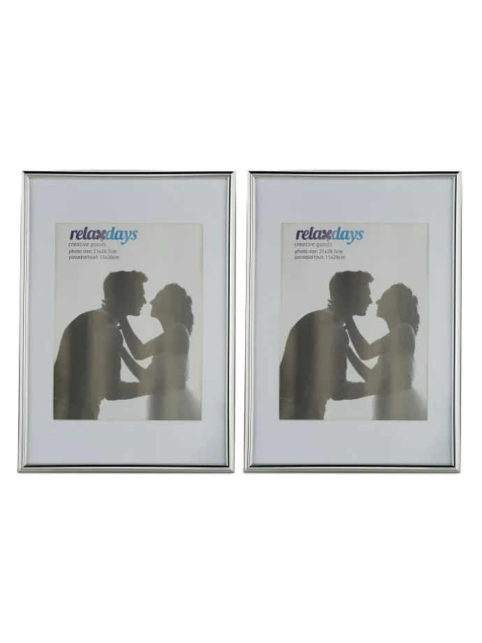 2x Bilderrahmen A4 in Silber