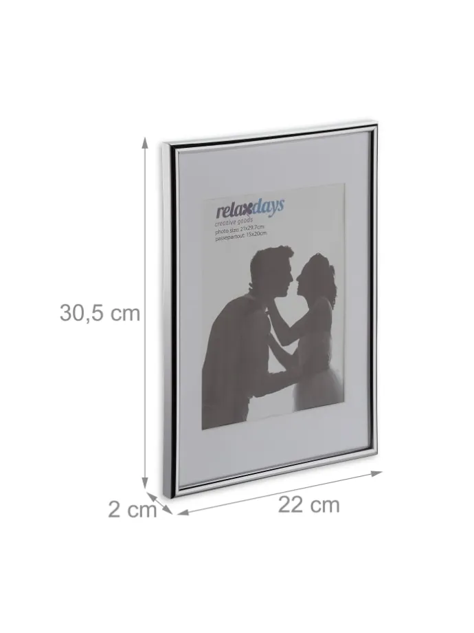 2x Bilderrahmen A4 in Silber