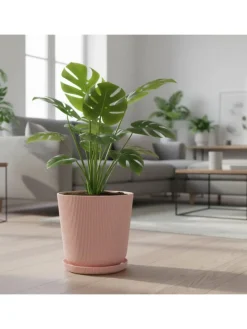 2x Blumentopf in Altrosa - (H) 20 x Ø 20 cm