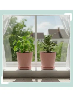 2x Blumentopf in Altrosa - (H) 20 x Ø 20 cm