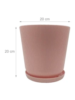 2x Blumentopf in Altrosa - (H) 20 x Ø 20 cm