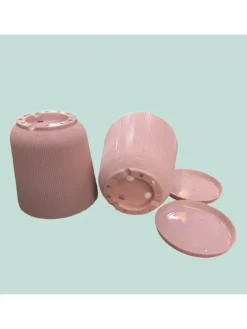 2x Blumentopf in Altrosa - (H) 20 x Ø 20 cm