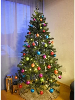60x Eislack Christbaumkugeln Glas Kugeln versch. Größen in Bunt