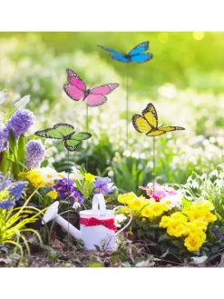 36x Gartendeko Schmetterling in Bunt