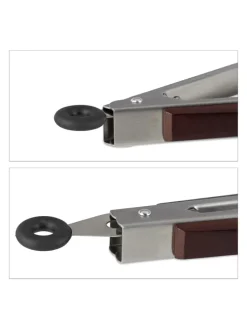 9x Grillzange in Silber