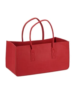 2x Kaminholztasche in Rot