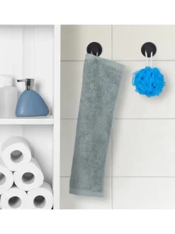 4x Klebehaken in Schwarz - Ø 5,5 cm