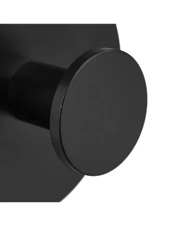 4x Klebehaken in Schwarz - Ø 5,5 cm