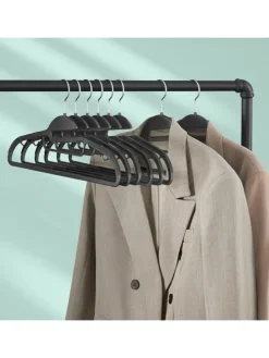 50x Kleiderbügel in Schwarz